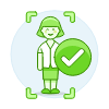 Avatar Green Check 2 4 Illustration from UX Colors Set