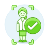Avatar Green Check 2 5 Illustration from UX Colors Set