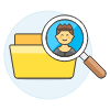 Folder Search 1 Illustration from UX Colors Set