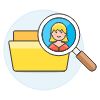 Folder Search 5 Illustration from UX Colors Set