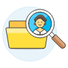 Folder Search 6 Illustration from UX Colors Set