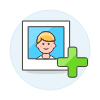 Avatar Frame Add Illustration from UX Colors Set