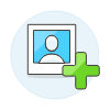 Avatar Neutral Frame Add Illustration from UX Colors Set