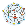Avatar Network Illustration from UX Colors Set