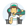 Player Fighting 1 Illustration from UX Colors Set