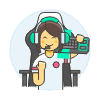 Player Fighting 5 Illustration from UX Colors Set