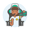 Player Fighting 6 Illustration from UX Colors Set