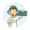 Player Fighting 7 Illustration from UX Colors Set