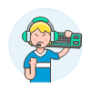 Player Fighting 8 Illustration from UX Colors Set