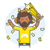 Player Winner 2 Illustration from UX Colors Set