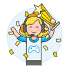 Player Winner 4 Illustration from UX Colors Set