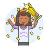 Player Winner 5 Illustration from UX Colors Set