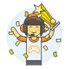 Player Winner 6 Illustration from UX Colors Set