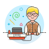 Playing Famicon 1 Illustration from UX Colors Set