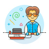 Playing Famicon 5 Illustration from UX Colors Set