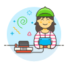 Playing Famicon 6 Illustration from UX Colors Set
