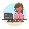 Playing Game 4 Illustration from UX Colors Set