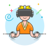 Playing VR 1 Illustration from UX Colors Set