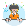 Playing VR 4 Illustration from UX Colors Set