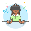 Playing VR 5 Illustration from UX Colors Set