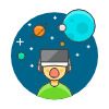 Playing VR Space 2 Illustration from UX Colors Set