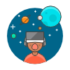Playing VR Space 3 Illustration from UX Colors Set