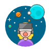 Playing VR Space 4 Illustration from UX Colors Set