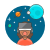 Playing VR Space 6 Illustration from UX Colors Set