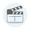 Movies Film Slate Illustration from UX Colors Set