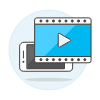 Video Mobile Illustration from UX Colors Set