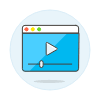 Video Player App Illustration from UX Colors Set