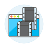 Video Player Film Illustration from UX Colors Set