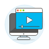 Video Player Pc Illustration from UX Colors Set