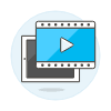 Video Player Tablet Illustration from UX Colors Set