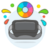 Vr Coloring Illustration from UX Colors Set