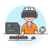 Vr Gaming 1 1 Illustration from UX Colors Set