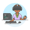 Vr Gaming 1 2 Illustration from UX Colors Set