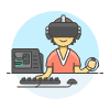 Vr Gaming 1 3 Illustration from UX Colors Set