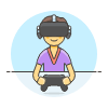 Vr Gaming 2 3 Illustration from UX Colors Set