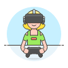 Vr Gaming 2 4 Illustration from UX Colors Set
