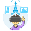 Vr Destination 3 Illustration from UX Colors Set