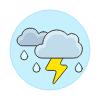 Rainy Storm Illustration from UX Colors Set