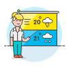 Weather Forecast Reporter 1 Illustration from UX Colors Set