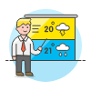 Weather Forecast Reporter 2 Illustration from UX Colors Set