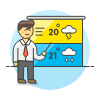 Weather Forecast Reporter 3 Illustration from UX Colors Set