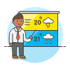 Weather Forecast Reporter 4 Illustration from UX Colors Set