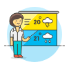 Weather Forecast Reporter 5 Illustration from UX Colors Set