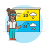 Weather Forecast Reporter 6 Illustration from UX Colors Set