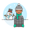 Winter Snowman 3 illustration - Free transparent PNG, SVG. No sign up needed.