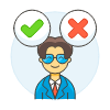 Employee Decision 2 Illustration from UX Colors Set